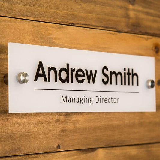 Office Name Plate - 8x2", "Executive CEO Sign, New Job Office Decor, Graduation or Promotion Gift, Personalized Customize Name Plate For Door
