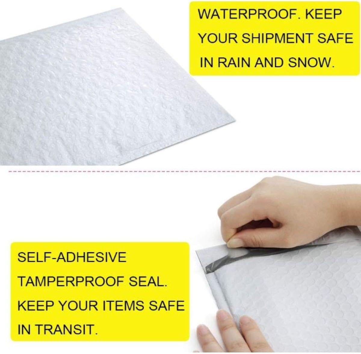 Secure Seal #000 4x8 Poly Bubble Mailers SMALL | Padded Shipping Envelope Mailers (Pack of 500)
