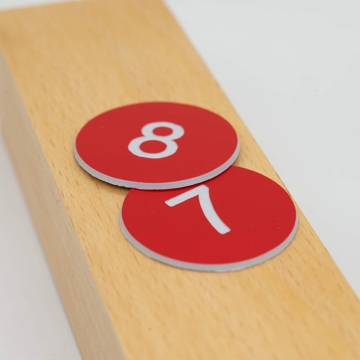 StayMax Plastic Number Tags Engraved Numbered Tags Without Hole (301-500, Red)