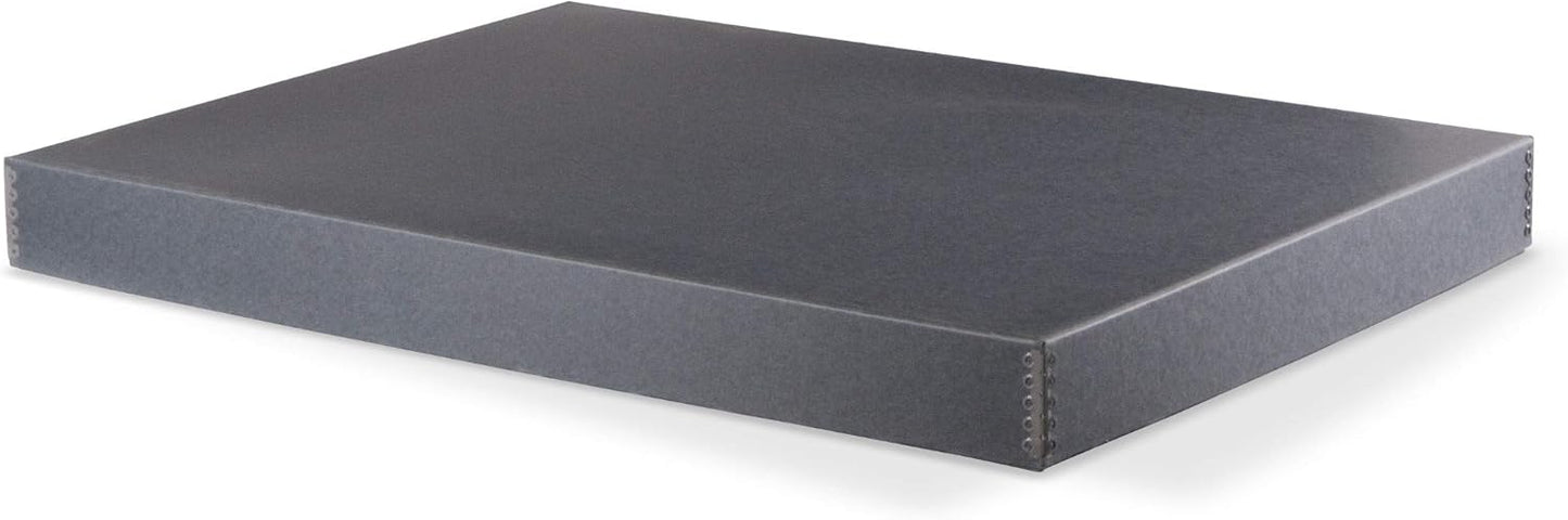 Gaylord Archival Blue/Grey Drop-Front Newspaper Preservation Box - 20 1/2W x 24 1/2L x 3" H