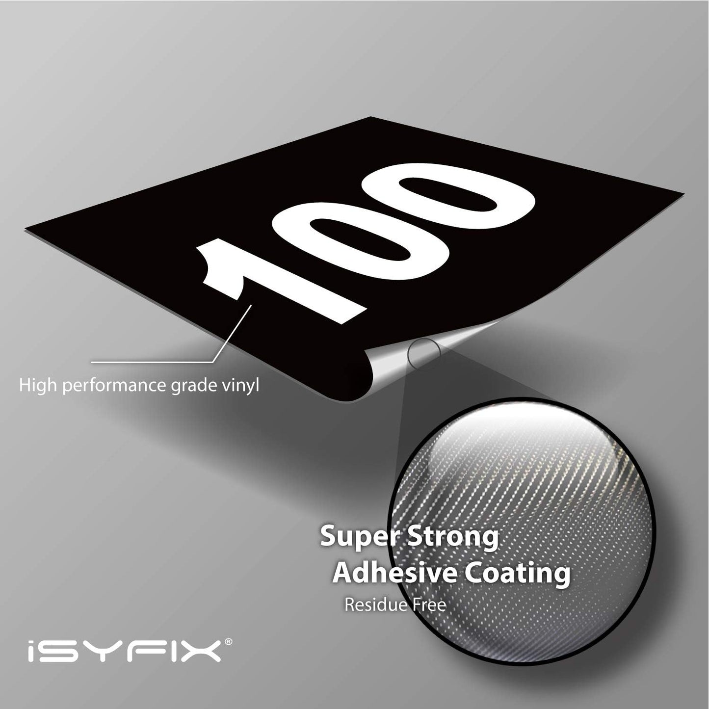 iSYFIX Black Consecutive Number Stickers – 1 to 100, 1.5-inch, 1 set – Vinyl Self Adhesive Premium Decal, Ideal for Inventory, Storage, Organizing, Boxes, Bins, Toolbox, Lockers & More. Indoor/Outdoor