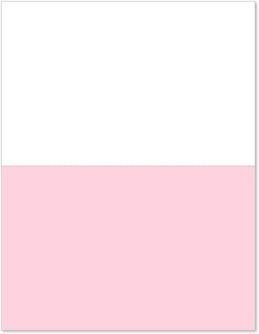 NextDayLabels - Box of 8-1/2 x 11" Letter Size 2 Color Perforated Paper (1000 White/Pink)
