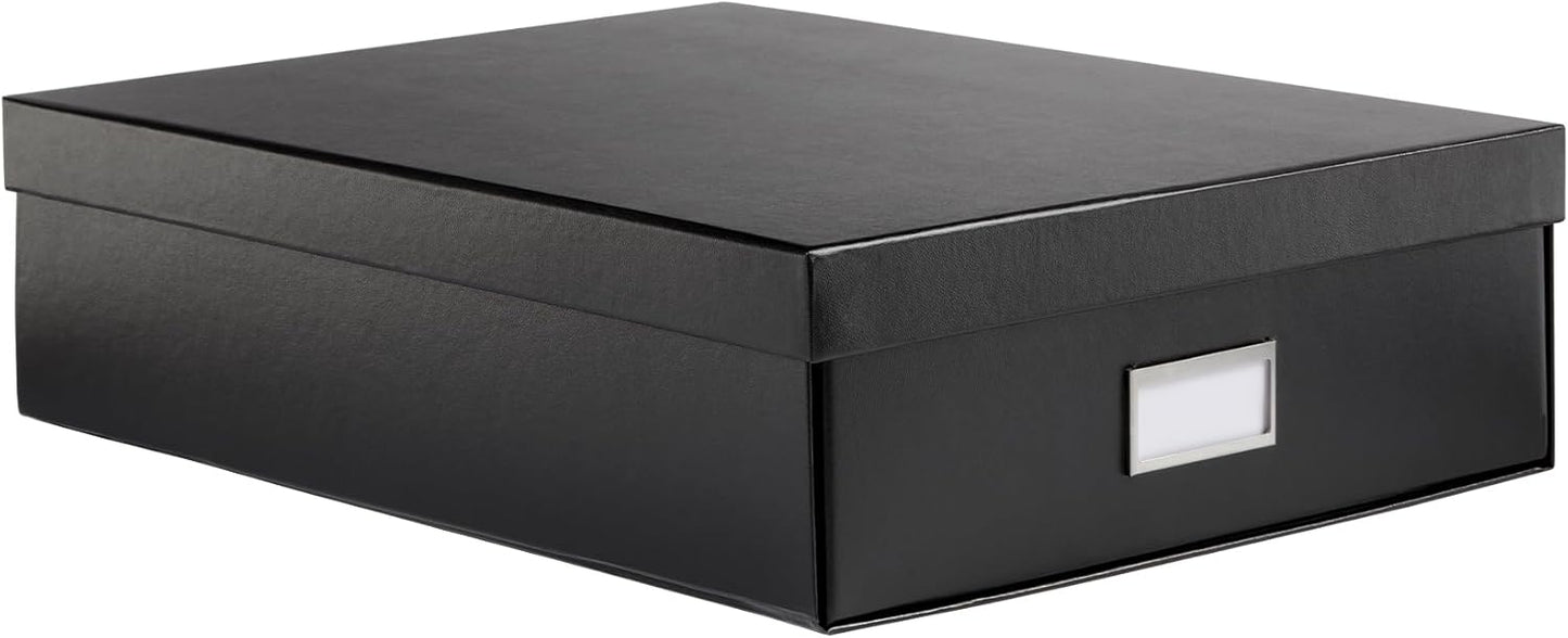 Oxford Keepsake Box, Protective Storage Box, Home and Office Organizer, Photo Storage Box, Souvenir Organizer, Large, 16" x 12" x 4 1/4" (41787)