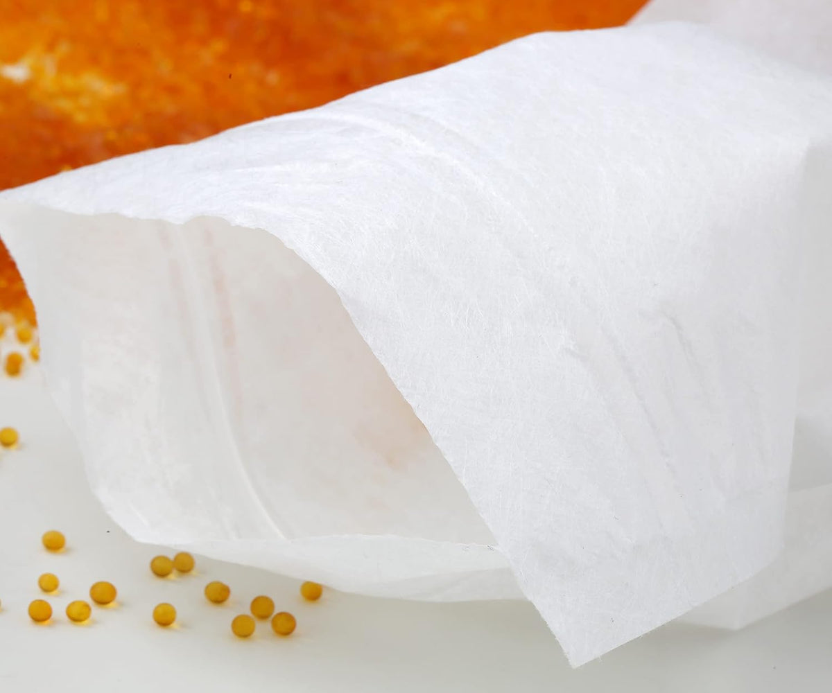 200 Packs Breathable Paper Bags, Zip Lock Storage Bags for Small Items, Silica Gel Beads, Desiccant, Jewelry, Samples, 4.3 by 6.3 Inch