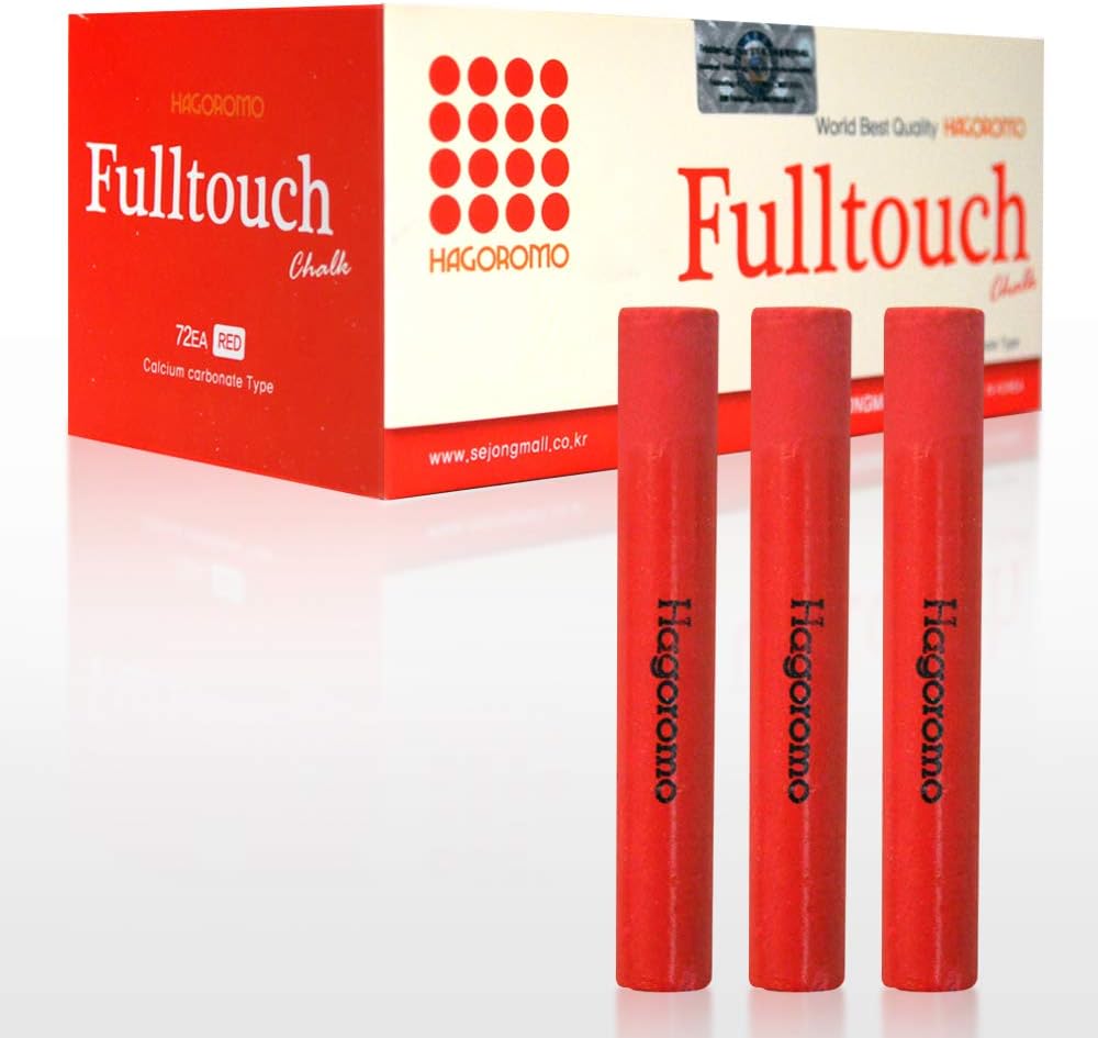 Hagoromo Fulltouch Color Chalk 1 Box [72 Pcs/Red]