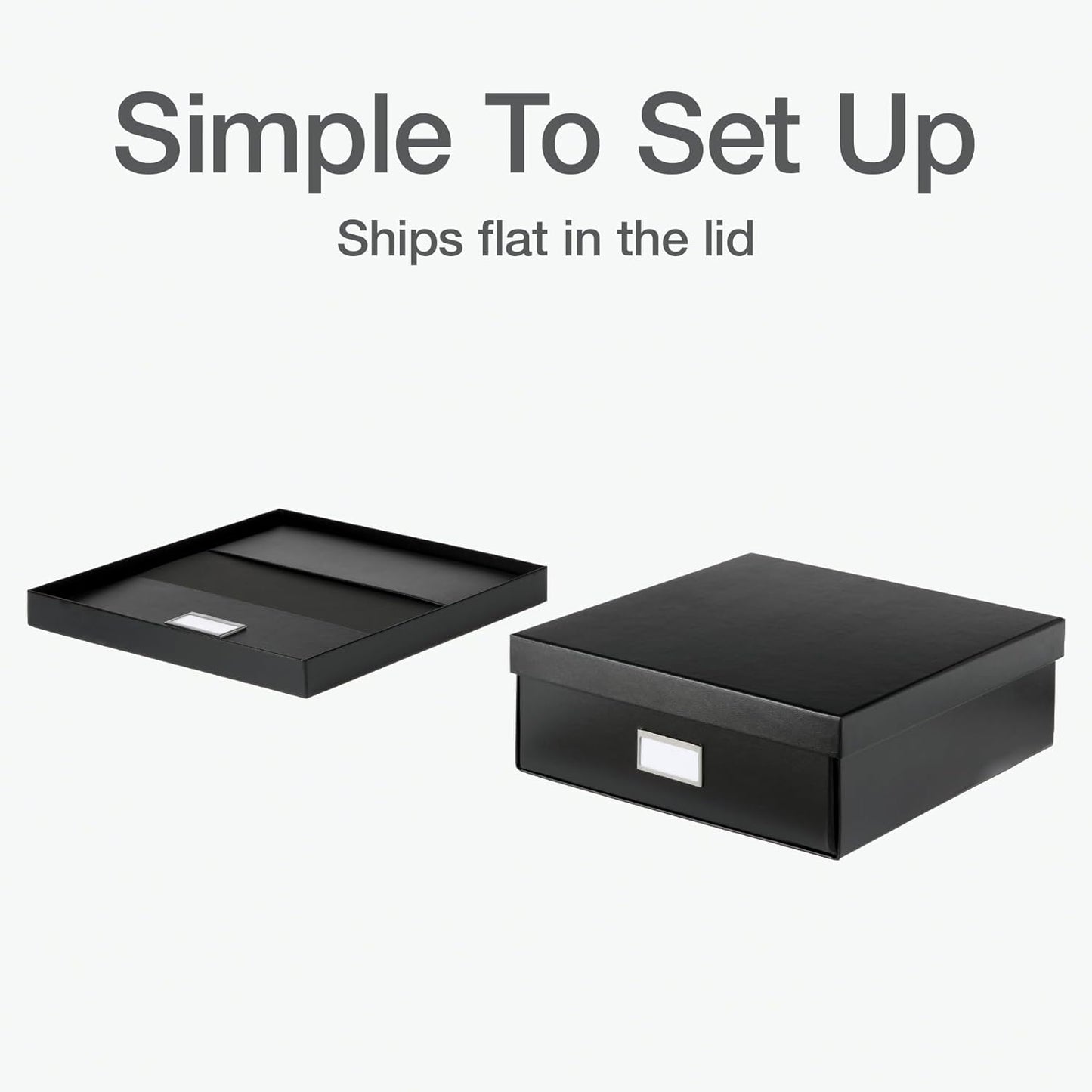 Oxford Keepsake Box, Protective Storage Box, Home and Office Organizer, Photo Storage Box, Souvenir Organizer, Medium, 12" x 12" x 4 1/4" (41788)