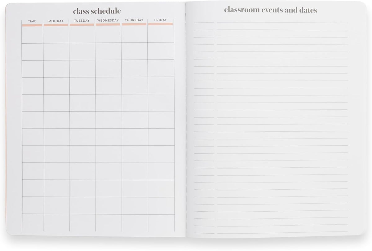 Erin Condren Bound Teacher Record Book - Evolve Classic Bound Cover | Sewn-Stitch Bound Record Book - Log and Track Attendance, Performance, and Test Scores
