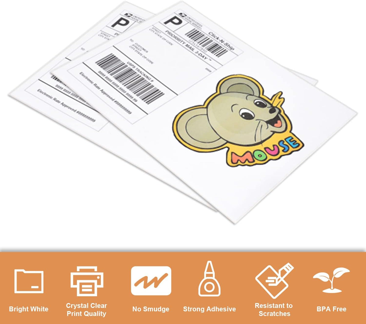 Full Sheet Labels 8.5 X 11, White Matte Sticker Paper, Laser/Inkjet Printing, 4000 Sheets, 4000 Labels, 1 Up Shipping Mailing Address Storage Bin Labels Stickers 8-1/2" x 11"