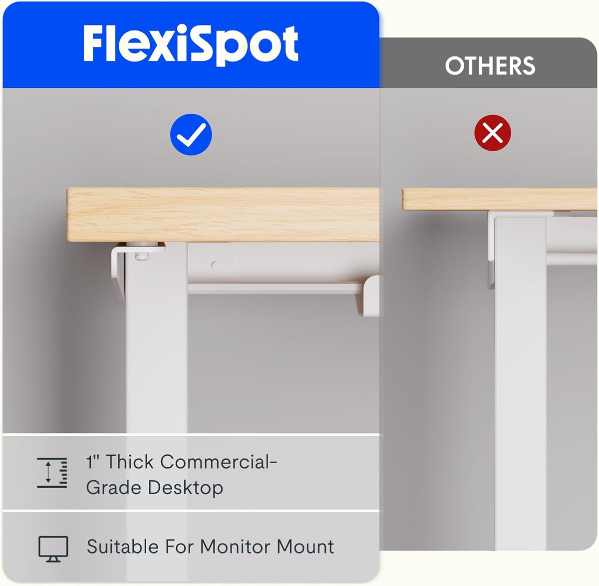 FLEXISPOT L Shaped Standing Desk, 63 x 55 Inch Electric Height Adjustable Corner Desk, Sit Stand Computer Workstation, Preset Controller, Home Office, White Frame with White Top, White Drawer