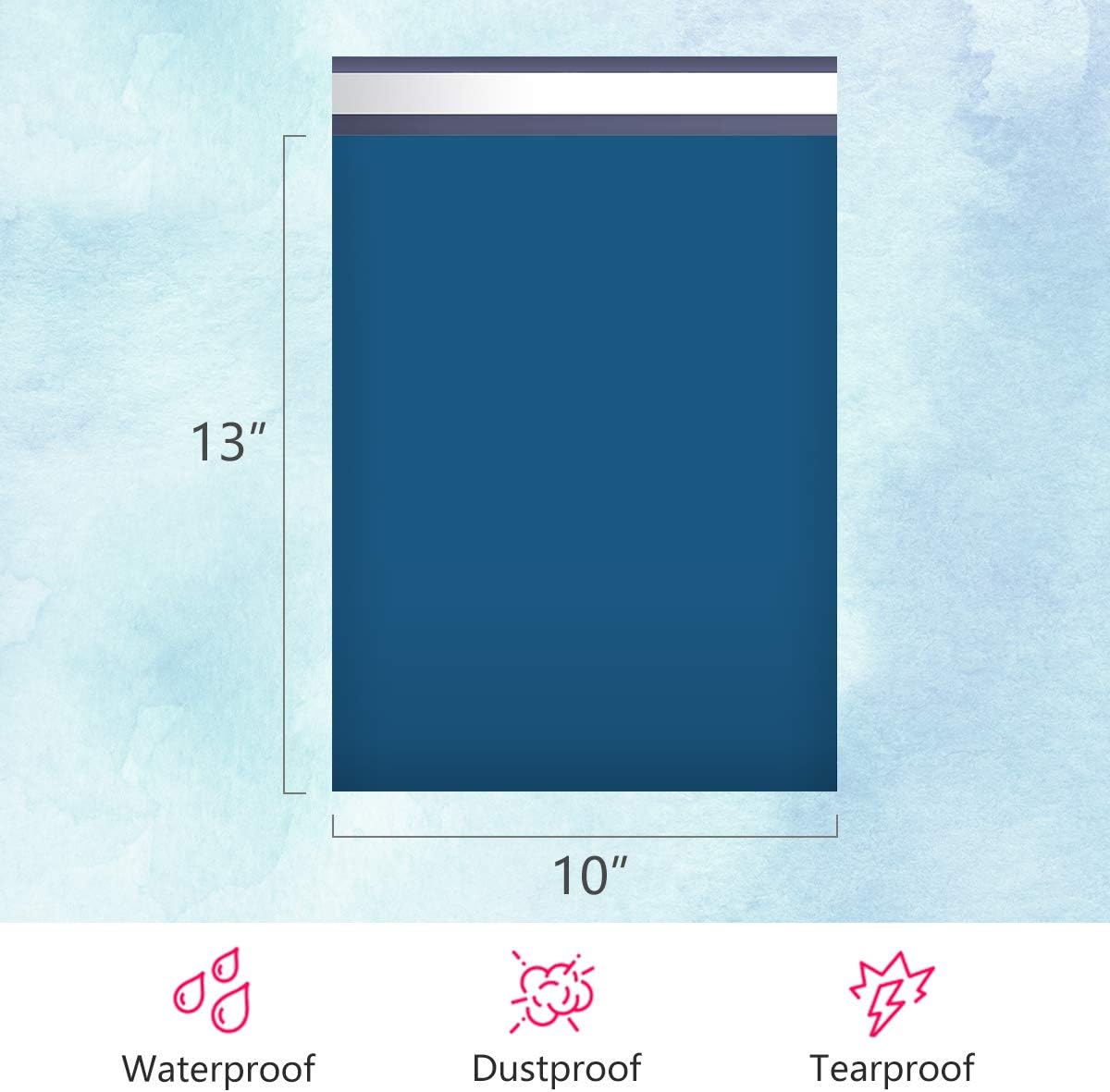 UCGOU Poly Mailers 10x13 Inch Navy Blue 200 Pack Shipping Bags #4 Strong Mailing Envelopes Boutique Packaging Postal Self Seal Adhesive Waterproof and Tear Proof Small Business for Clothes Books