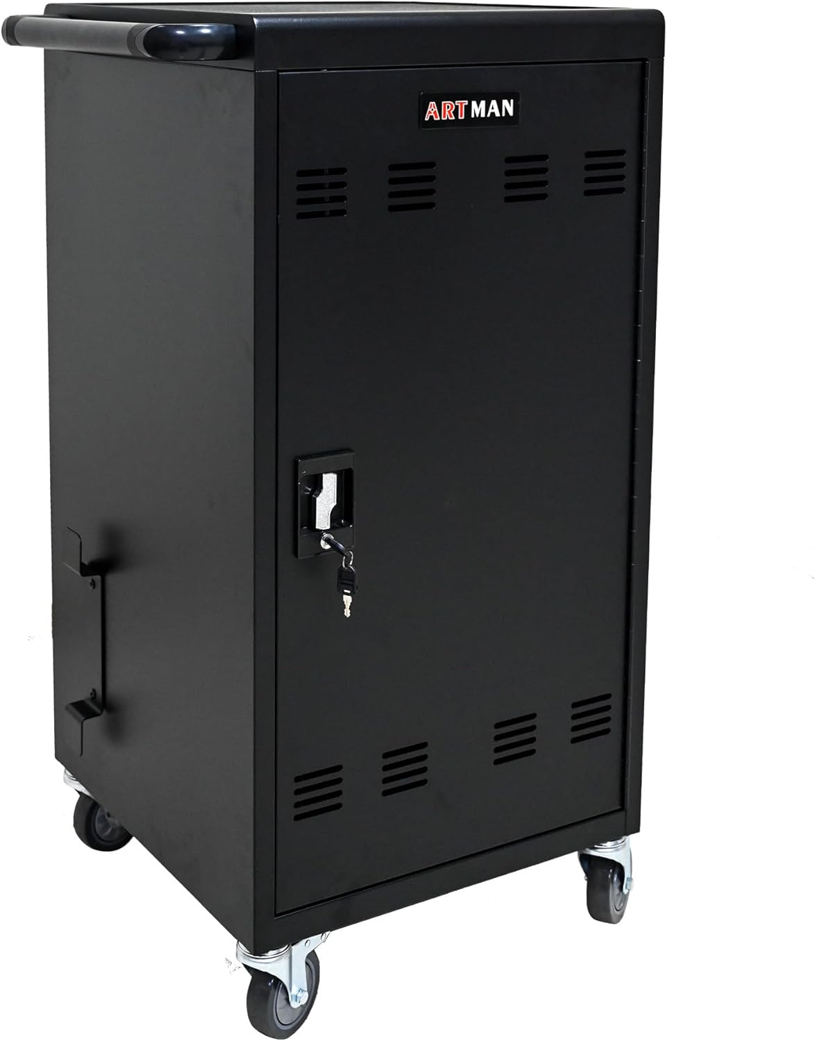 45 Device Mobile Charging Station for Laptops/Tablets/iPads/Chromebooks,45 Bay Lockable Charging Cabinet with Cable Management & Power Strip Included, Laptop & Tablet Storage Carts,Easy Assembly