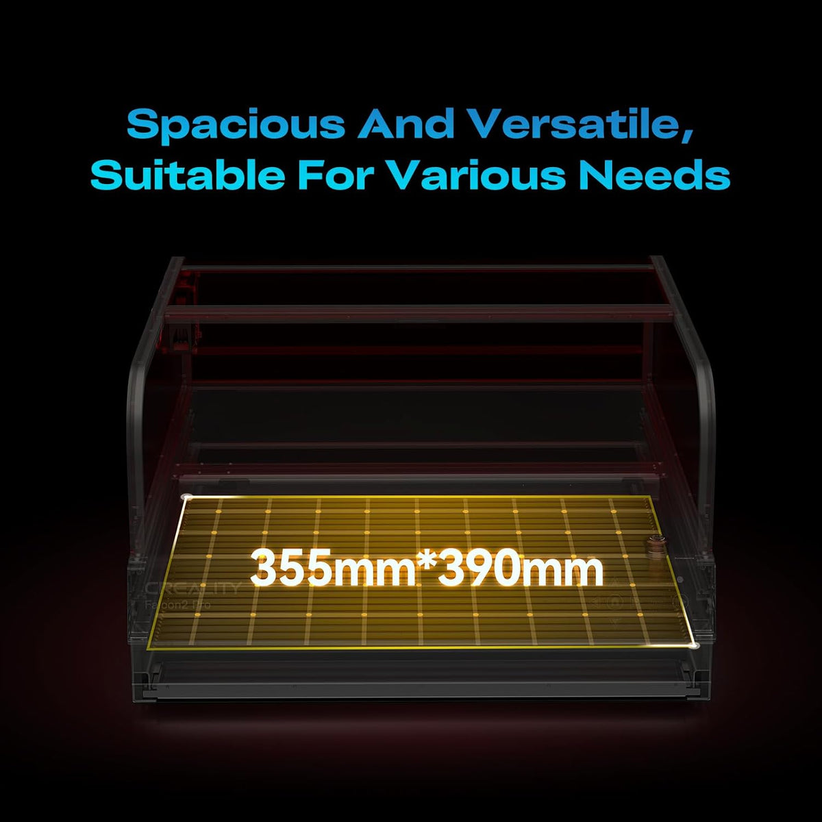 Falcon2 Pro S 40W Enclosed Laser Engraver with Air Assist, Built-in Camera, Class 1 Laser Cutter and Engraver Machine for Wood, Metal, Batch Prodcuction, Engraving Area 400 * 415mm