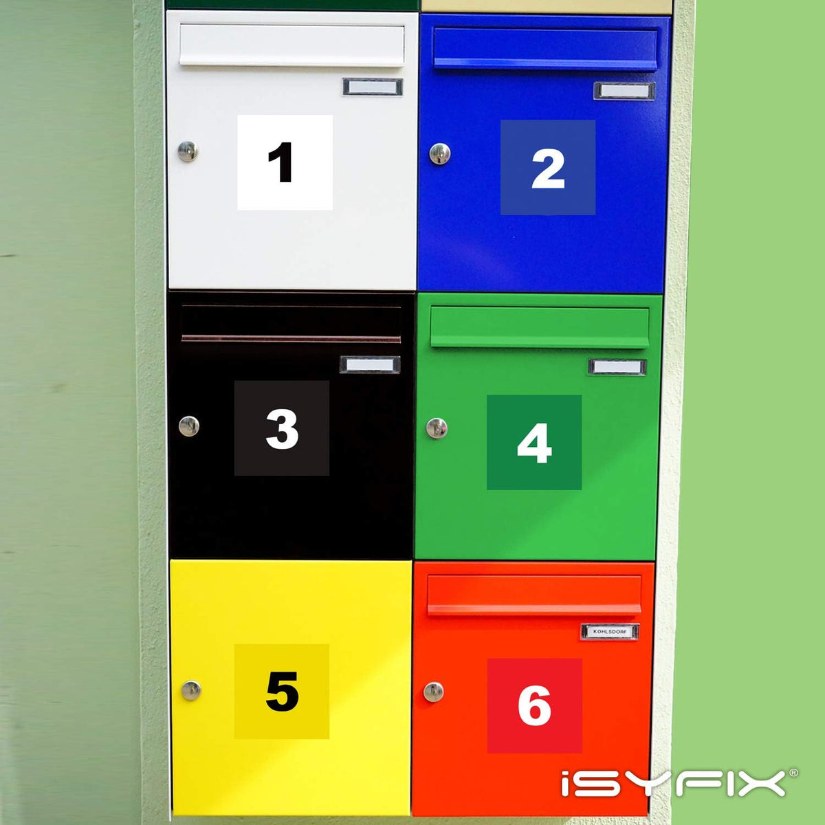 iSYFIX Blue Consecutive Number Stickers – 1 to 100, 3-inch, 1 Set – Vinyl Self Adhesive Premium Decal, Ideal for Inventory, Storage, Organizing, Boxes, Bins, Toolbox, Lockers & More, Indoor/Outdoor