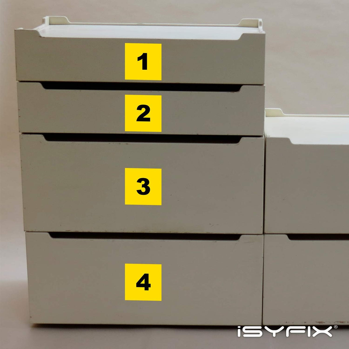 iSYFIX Yellow Consecutive Number Stickers – 1 to 100, 3-inch, 1 Set – Vinyl Self Adhesive Premium Decal, Ideal for Inventory, Storage, Organizing, Boxes, Toolbox, Lockers & More, Indoor/Outdoor