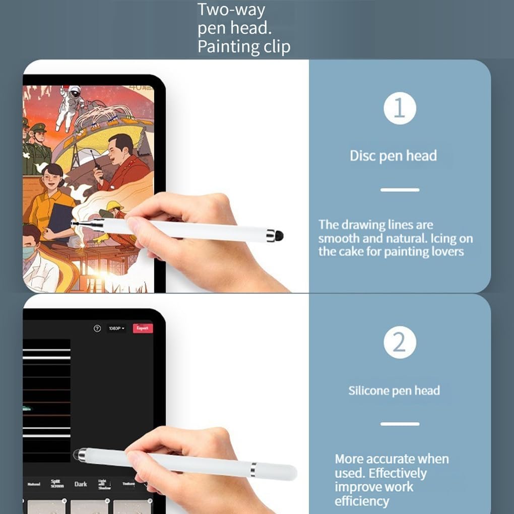 Stylus Pen for Touch Screens(5pack), 2 in 1 High Precision & Sensitivity Capacitive Pens for iPad iPhone Android Tablets and All Universal Touchscreen Devices