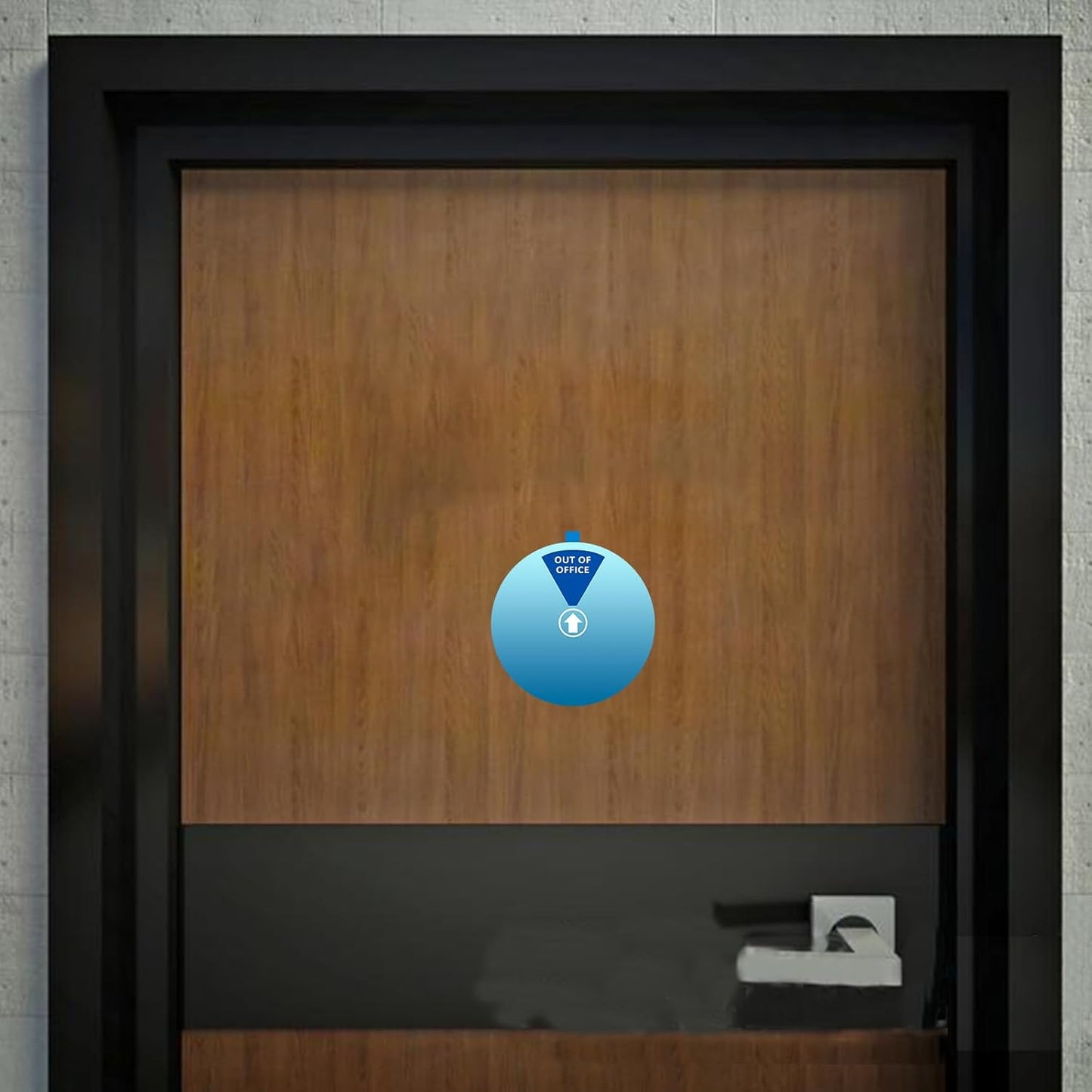 Privacy Door Sign, Do Not Disturb/Come in Welcome/Out of Office/in a Meeting/Back Soon/Working Remotely Sign, That Lets Others Know Whether You're Available Or Not For Office (6inch,Blue)