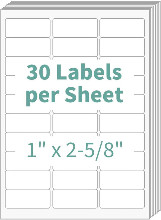 30 up Labels 1" x 2-5/8" Shipping Address Labels, FBA Barcode Tags, 3000 Sheets 30 Per Page Mailing Labels for Laser/Inkjet Printers (90000 Labels)