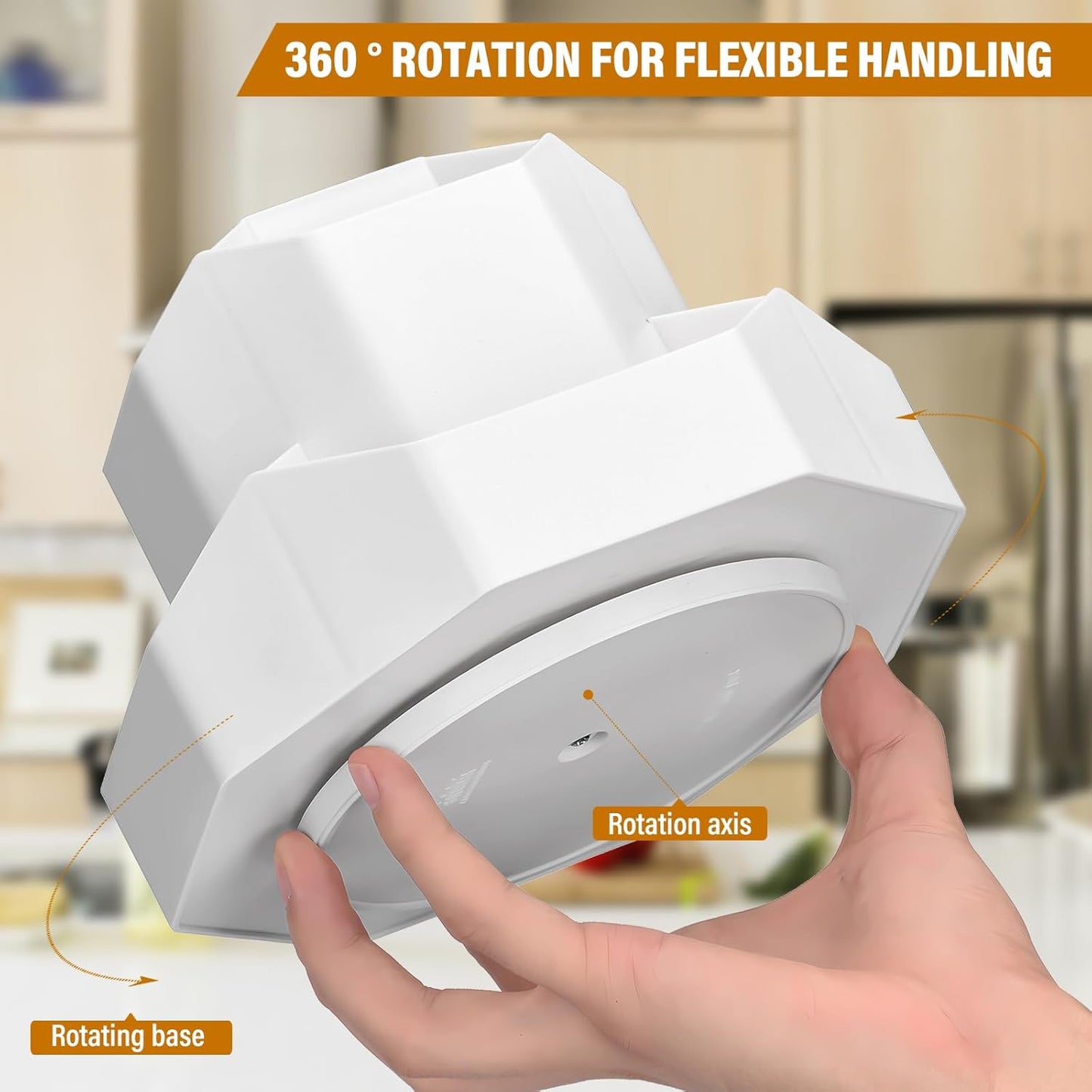 360 Degree Rotation Pen Holder,9 Slots Pencil Holder for Desk,Desk Organizer,Desk Accessories & Workspace Organizers,Apply Office, School, Home（Grey