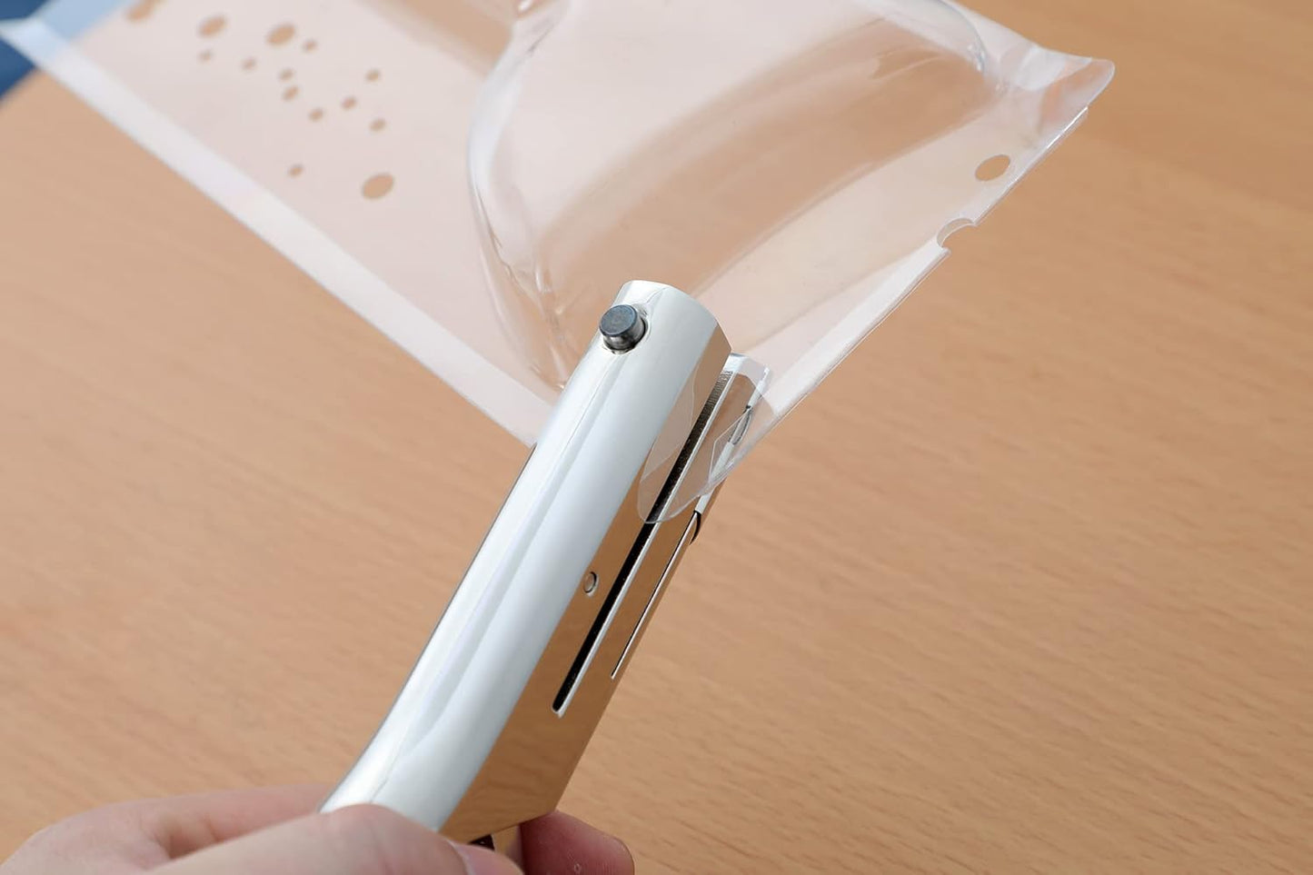 Heavy Duty 1/8 inch Single Hole Punch - Portable, Long, Small, for Paper, Cards, Plastic, Cardboard (1/8''-3MM HOLE)