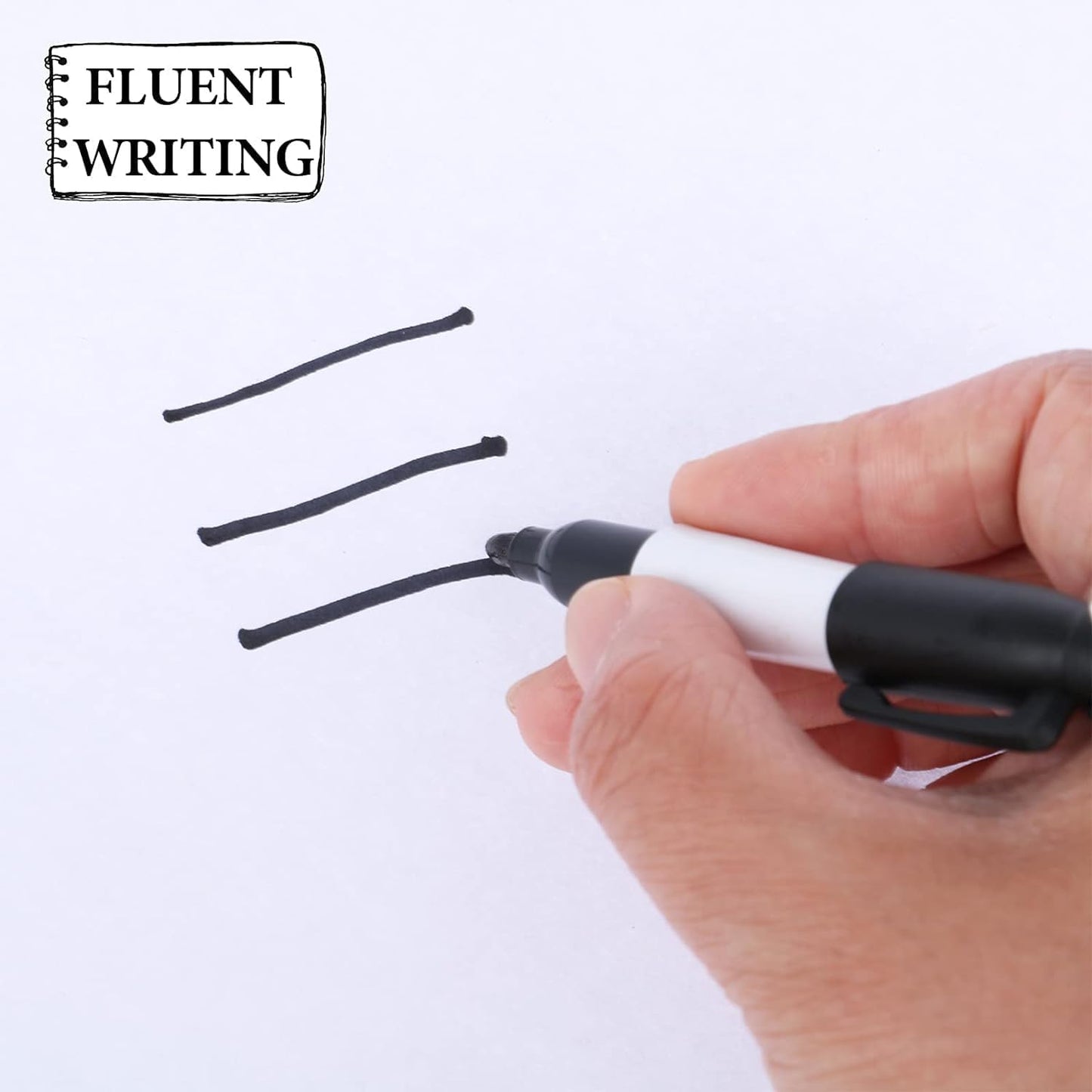 150 Pcs Mini Permanent Markers with Cap Clips Golf Ball Marker Pen Dry Erase Markers with Triangle Hook Golf Keychain Clips for Badge Black Ink Pens for Office School Outdoor Activities,Fine Point