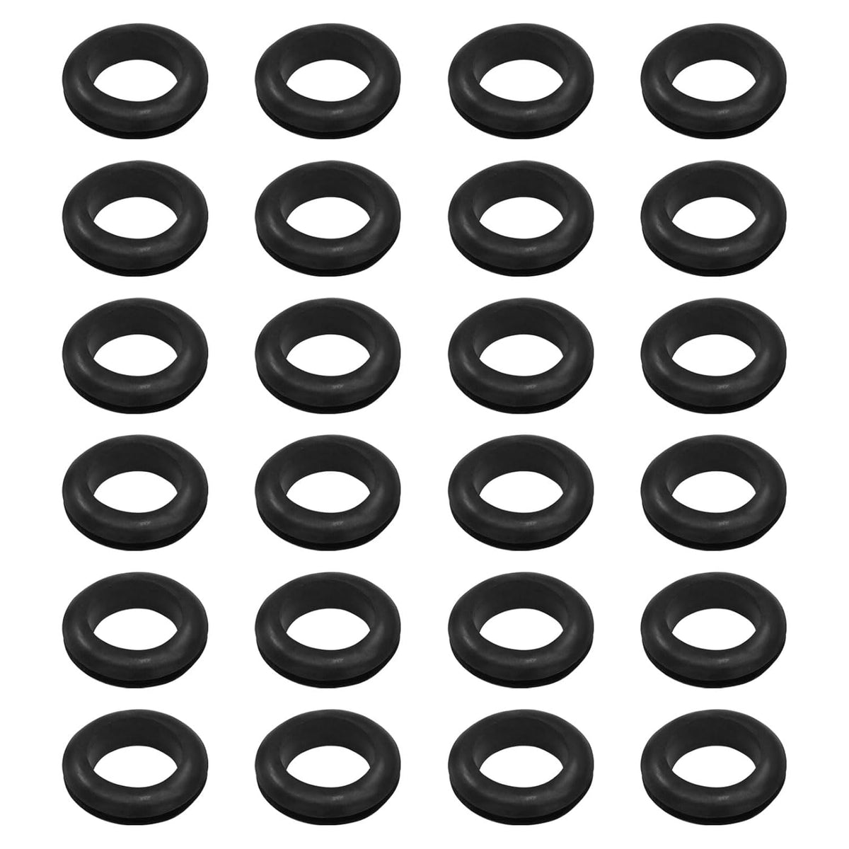 24 Pcs Rubber Grommets, 5/8" Inside Diameter 3/4" Drill Hole Rubber Wire Grommets O Ring Grommets for Wire, Firewall, Cables, Plugs, Automotive(Black)