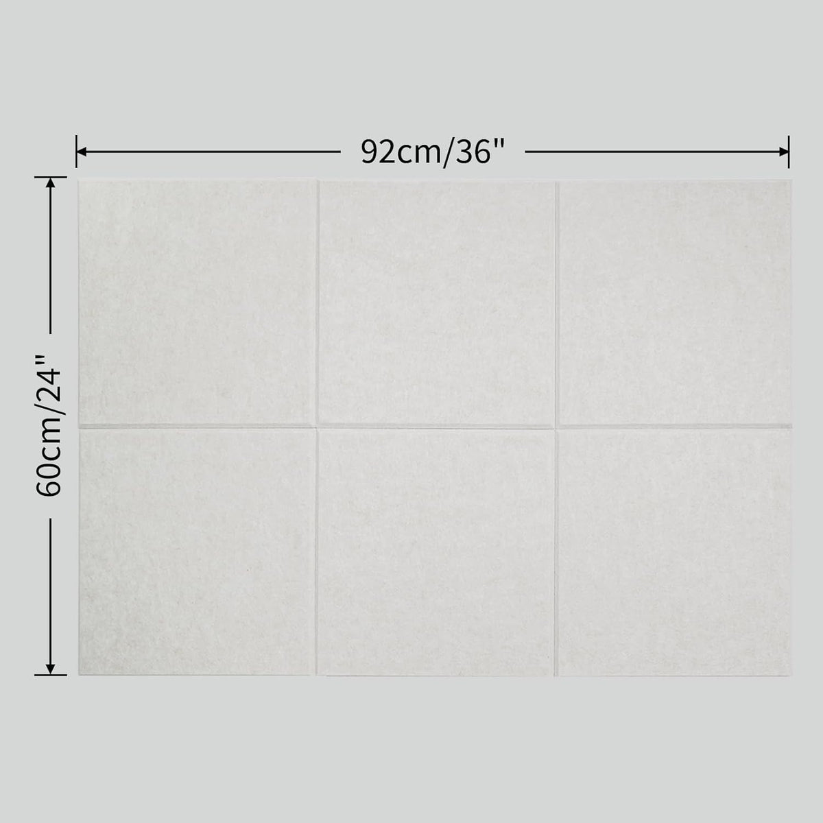 Large Cork Board for Wall 6 Pack, Bulletin Board 36" X 24", Felt Board Wall Tiles with 72 Damage-Free Removable Pads & Push Pins, Alternative Pin Board Cork Board for Office Home, Camel