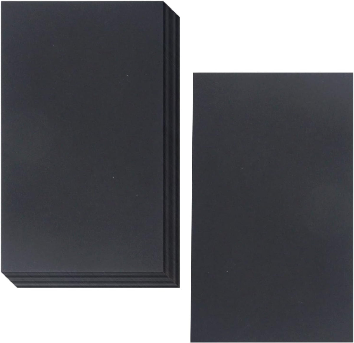 Bercoor 200 Pieces Blank 3 x 5 Inch Index Cards, Heavy Note Cards Study Cards for Office, School Learning, Black
