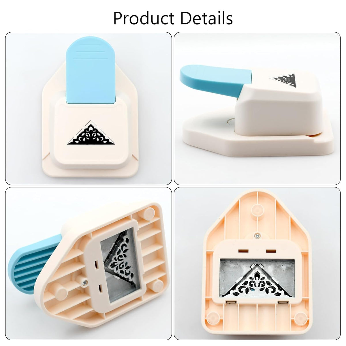 Paper Corner Punch Triangle Shape Flower Pattern, Large Craft Corner Punch Paper Cutter Portable Corner Hole Punch for Srapbooking, DIY Crafts, DIY Crafts, Card Making