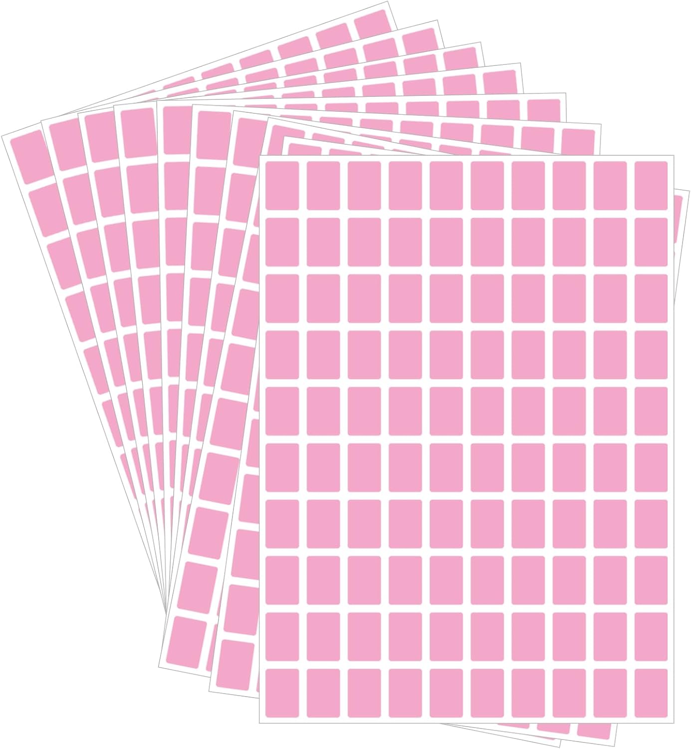 Starboling Color Coding Labels,3000 PCS 1/2" x 3/4" Pink Rectangular Colored Labels Stickers,for Garage Sale,Price Tags,File Folder Tabs,and Classroom Organization