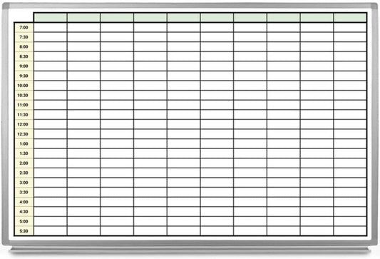 30 Minute Schedule with Color Whiteboard 60" x 40"