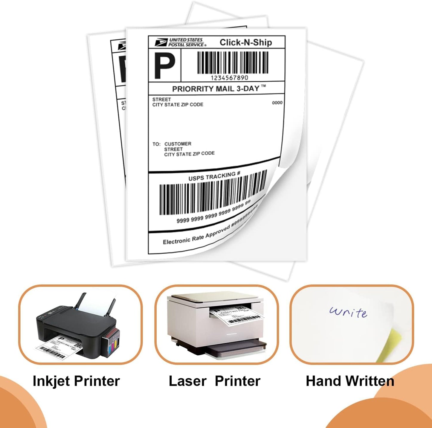 Full Sheet Labels 8.5 X 11, White Matte Sticker Paper, Laser/Inkjet Printing, 500 Sheets, 500 Labels, 1 Up Shipping Mailing Address Storage Bin Labels Stickers 8-1/2" x 11"(500 Sheets 500 Labels)