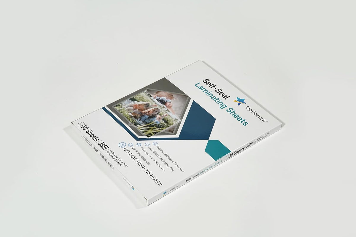 Self-Seal Laminating Sheets 9.1"x11.8" Inches, 3mil 50Pack, Letter Size, Single Sided