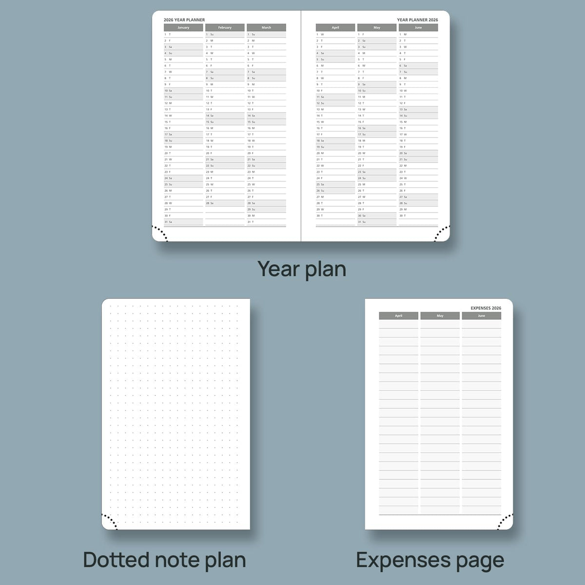 POPRUN 2026 Planner (Pocket Size 4''x 6.25'' Hardcover) - Small Calendar for Purse with Hourly Schedule & Vertical Weekly Layout, Monthly Calendars, 100 GSM - Burgundy