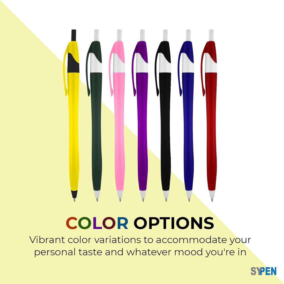 SyPen Personalized Pens With your Custom Logo or Text-500 Pack Bulk-for Businesses, Parties, and Events, Custom Printed Slim Ballpoint Click Pens, Pink Barrel Color, Black Ink