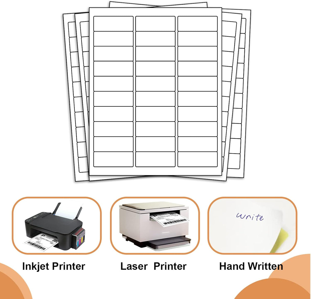 1" X 2-5/8" 30 Up Mailing Labels for Laser/Inkjet Printer,Address Labels,Thermal Labels for Printer,Shipping Mailing Labels (100 Sheets - 3000 Labels)