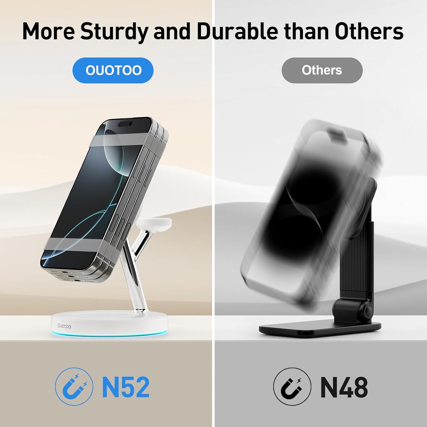 2025 3 in 1 Charging Station Compatible with Magsafe Charger Wireless Charger Stand for iPhone17 16 15 14 13 12 Series Wireless Charging Station for AirPods Wireless Charging Stand for iWatch Series