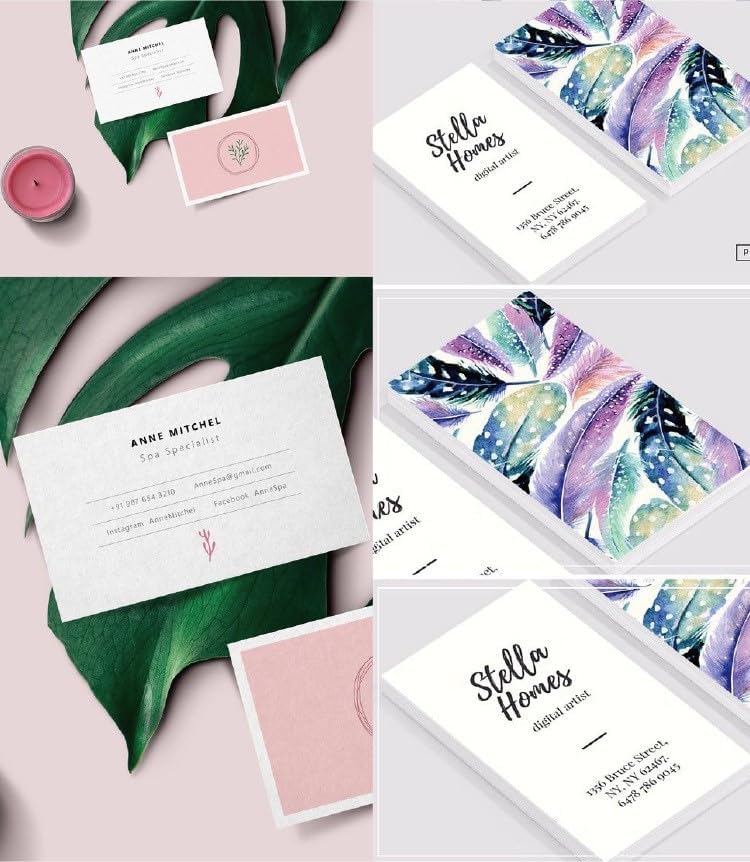 100pcs custom business cards thank you cards with logo picture 300gsm coated paper laminate two-sided printed (style 14)