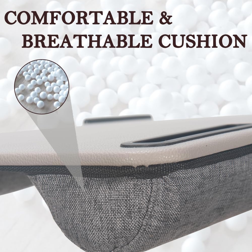 Portable Laptop Desk Fits Up to 16“ Laptops, with Tablet Slot, Built-in Cushion, Great for Home & Office,Lap Desk for Laptop,Lap Desk with Cushion (Gray, Medium)