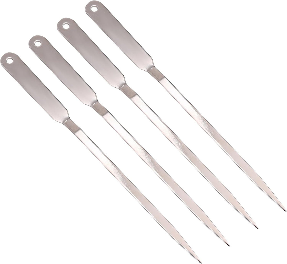 4pcs Letter Opener Envelope Slitter, Stainless Steel Mail Opener Tool Envelope Wrapping Paper Cutter for Home Office School Opening Mail Gift Wrap (Silver)