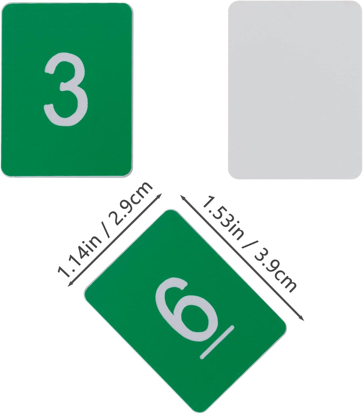 StayMax Rectangle Plastic Numbered Tags Number Disc Number Token (0-25, Green)