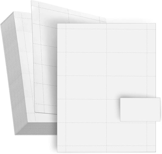 Best Paper Greetings Blank Business Card Paper Sheets - 3.5 x 2 In, White, 100 Sheets (1000 Perforated Blanks) - Printable & Perforated Business Card Stock Paper