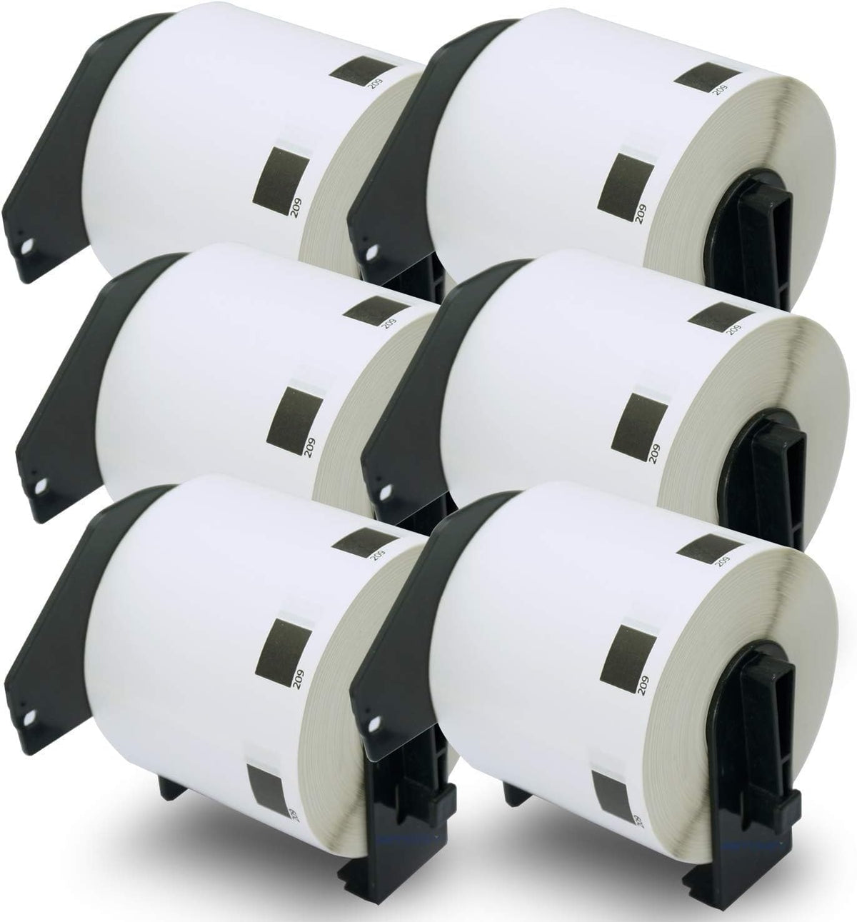 BETCKEY - Compatible Barcode Labels Replacement for Brother DK-1209 (2.4 in x 1.1 in), Use with Brother QL Label Printers [6 Rolls/4800 Labels]