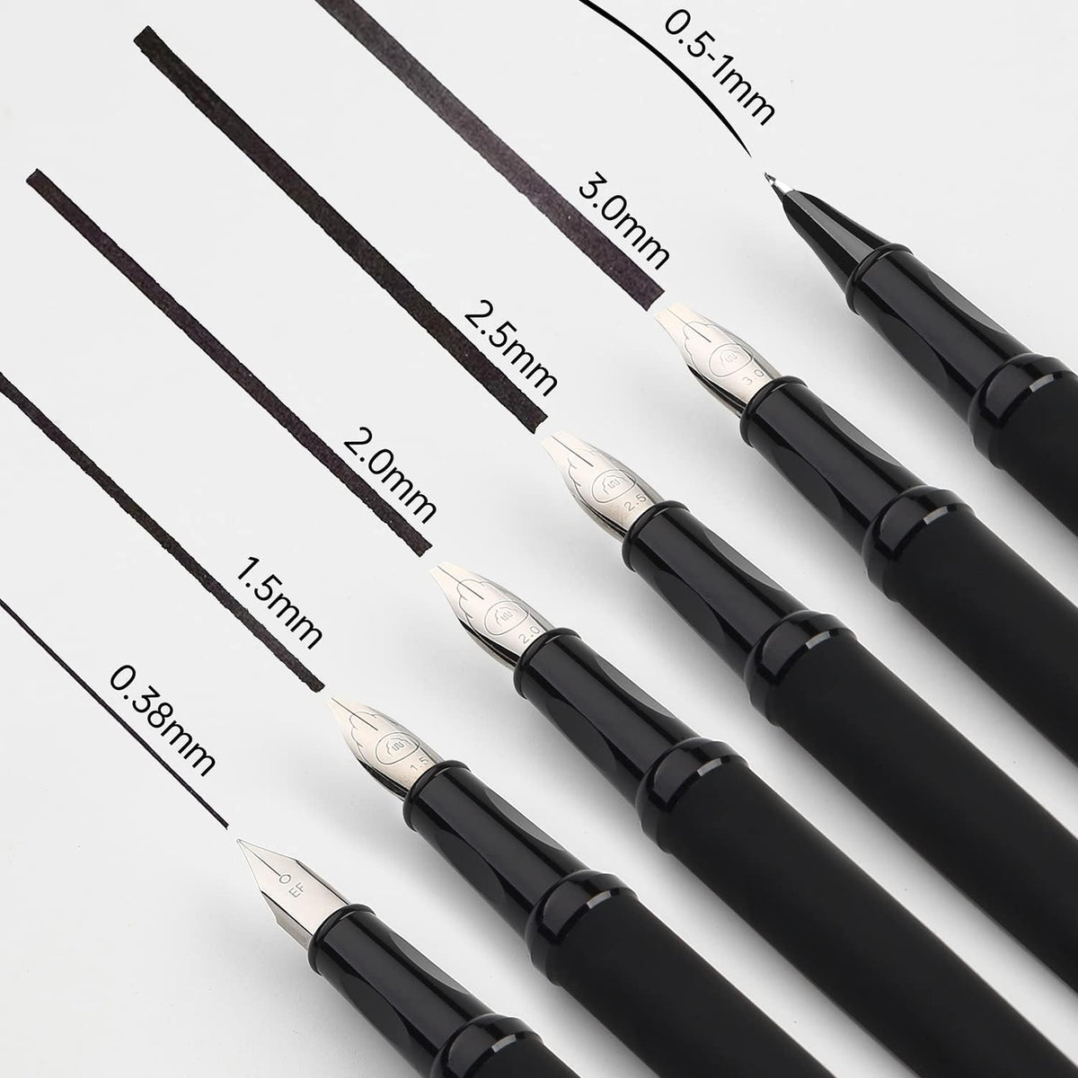 GC QUILL Calligraphy Pens Set 64pcs - Calligraphy Fountain Pen Set with 3 Fountain Pens, 7 Varied Nibs, 54 Ink Cartridges(10 Colors) - Writing, Drawing and Calligraphy Practice for beginner GC-F354