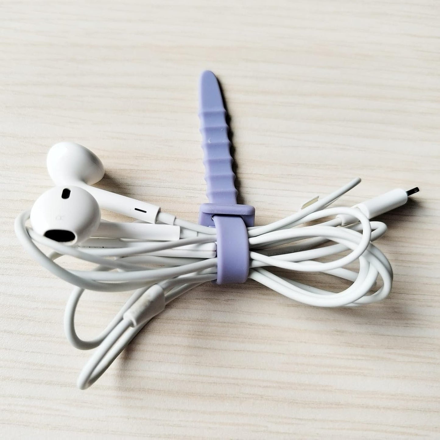 Silicone Zip Ties, Reusable Zip Ties, 20pcs Rubber Cable Ties Straps for Wire Management, Elastic Cable Organizer for Home Office Table Desk. White 4.5” Cord Ties (20 Pcs White)