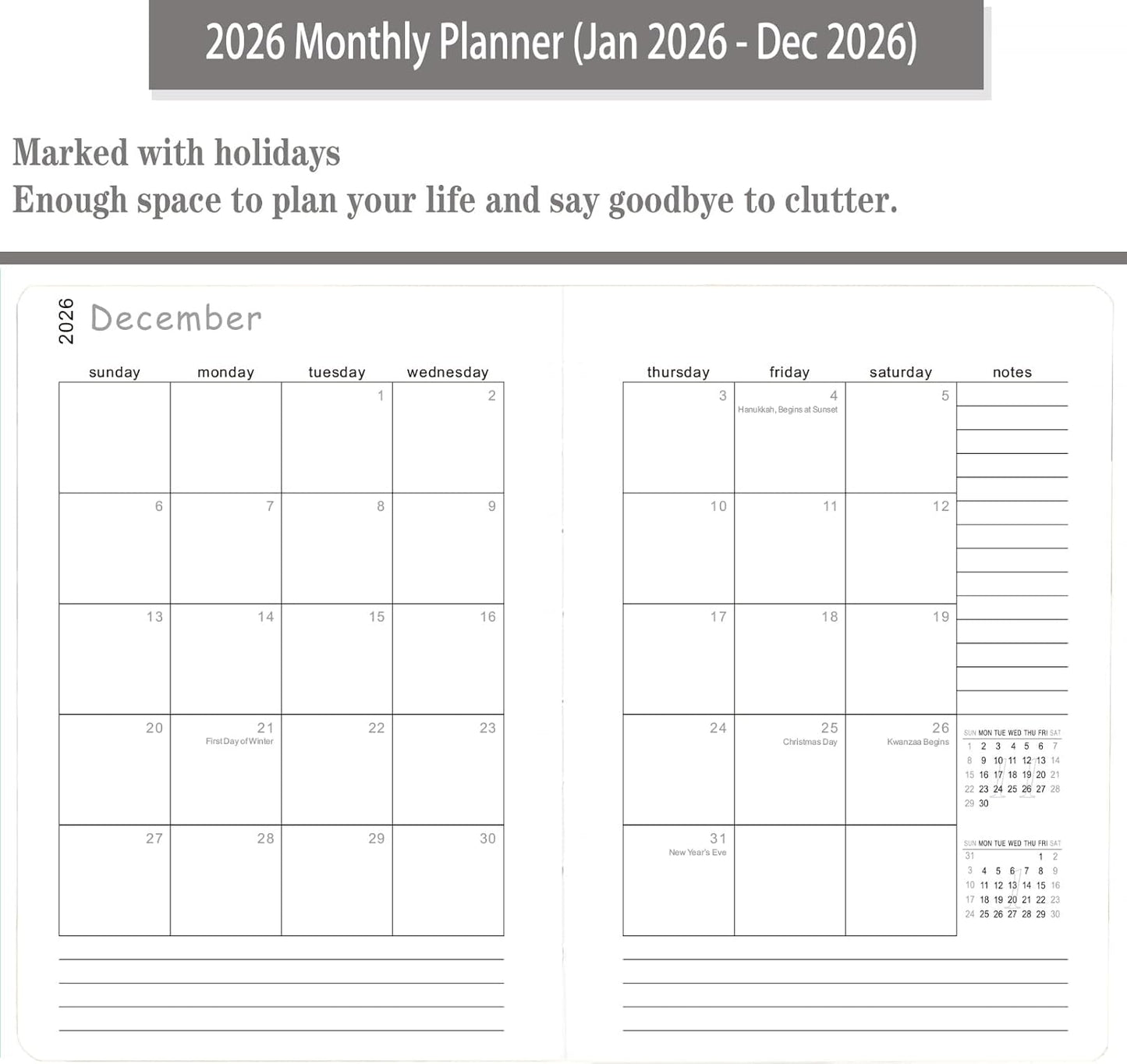 2026 Daily Planner/Calendar, One Page Per Day, Daily Monthly Agenda Planner with Time Slots and Monthly Tabs, Jan - Dec 2026, 5.7" x 8.25" Appointment Book, Pen Holder, Leather Cover (2026-Pink)