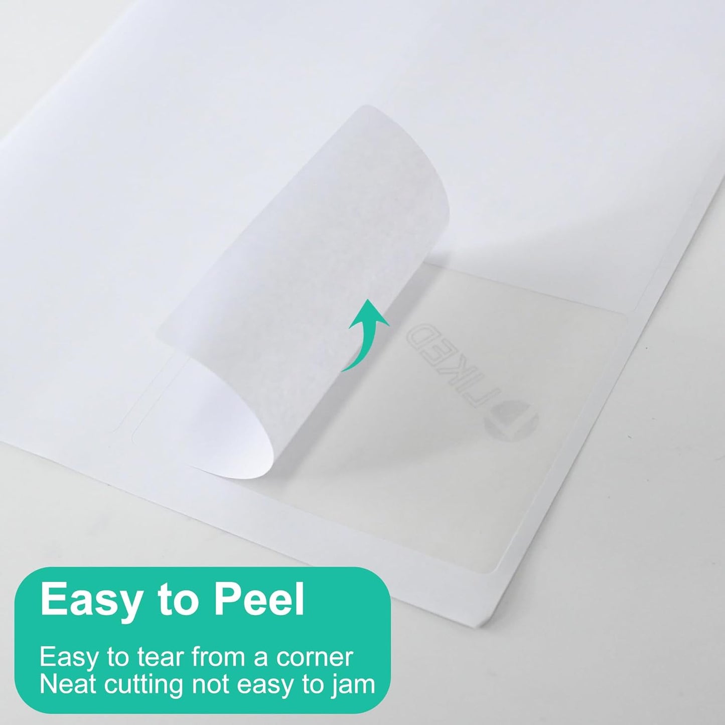 L LIKED 3-1/3" x 4" Shipping Labels 30 Sheets, Total 180 Printable White Sticker Labels, Laser/Inkjet Printing - Matte