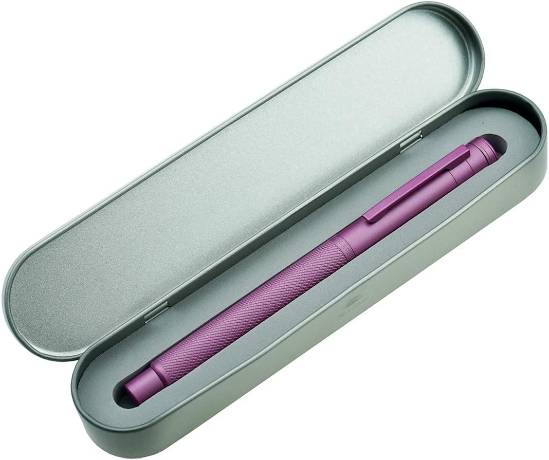 Asvine Pink Forest Fountain Pen Extra Fine Nib, Classic Design with Converter and Metal Pen Case, The Light of Hope Serise