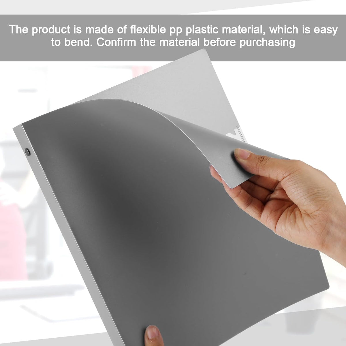 Henoyso 16 Pcs 3 Ring Binder 1/2'' Round Fits Letter Size 8. 5'' x 11'' Paper Plastic Flexible Binder Holds 100 Sheets with 1 Pockets Versatile Organizer for Office Home School (Gray)