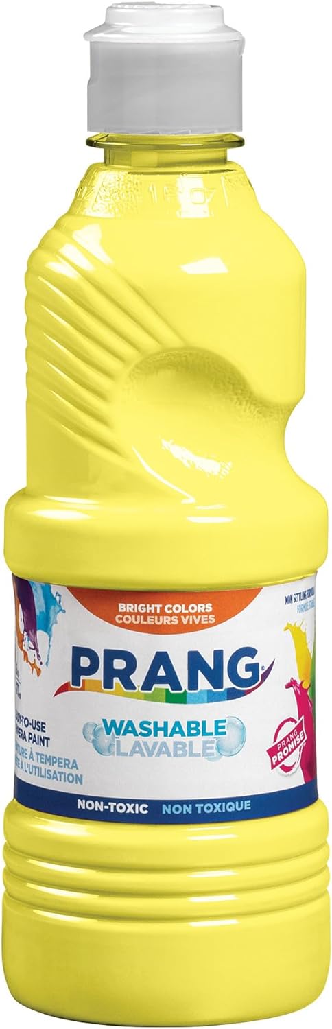 Prang Washable Tempera Paint, Yellow, 16 Oz., 1 Count