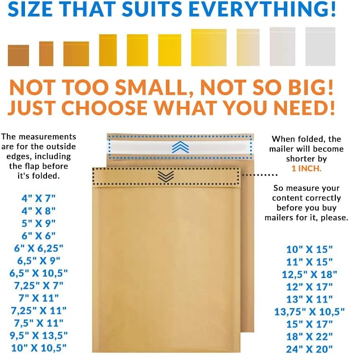 ABC PACK & SUPPLY Brown Kraft Bubble Mailer Envelopes, 10.5 x 15 Inches. 200 Pack Mail Padded Envelopes Self Seal. Kraft Bubble Mailers. Tear-Resistant Mailing Envelope Padded. Sturdy Paper Mailer